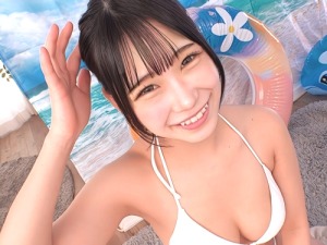 【素人ナンパ】「飲んでましたよ♡」水着ギャルがノーハンドフェラ！巨乳ボディの女子大生が生ちんぽでセックス！